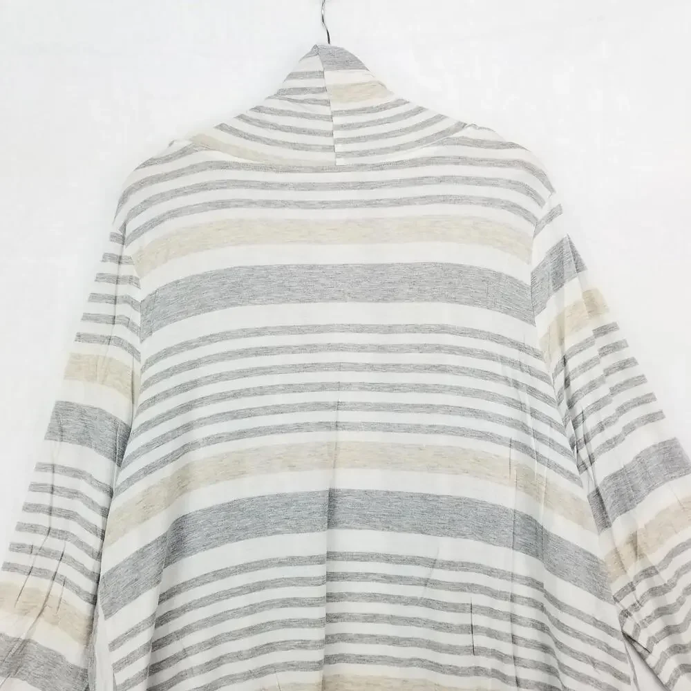 Soft‎ Surroundings Cardigan Sweater 1X Plus Gray Cream